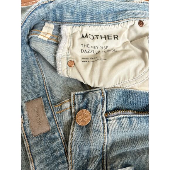 MOTHER The Mid Rise Dazzler Flood Jeans Sweet Petals 26 - Picture 7 of 10